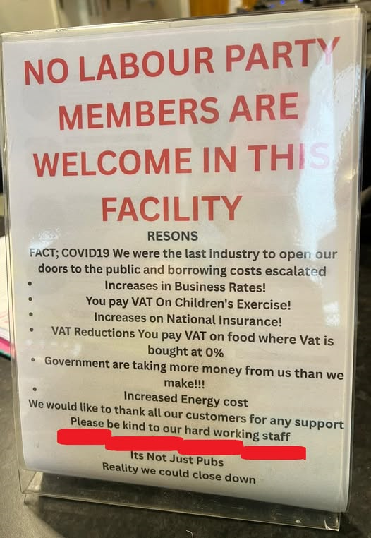 sign found in local soft play